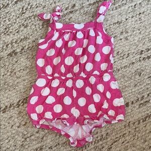 Old Navy Pink Polka Dot Romper 2T